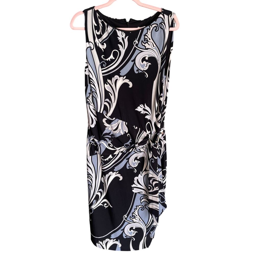 Cache Dress Side Ruching Tie Office Evening Event Classy Size Womens Large - Picture 3 of 9